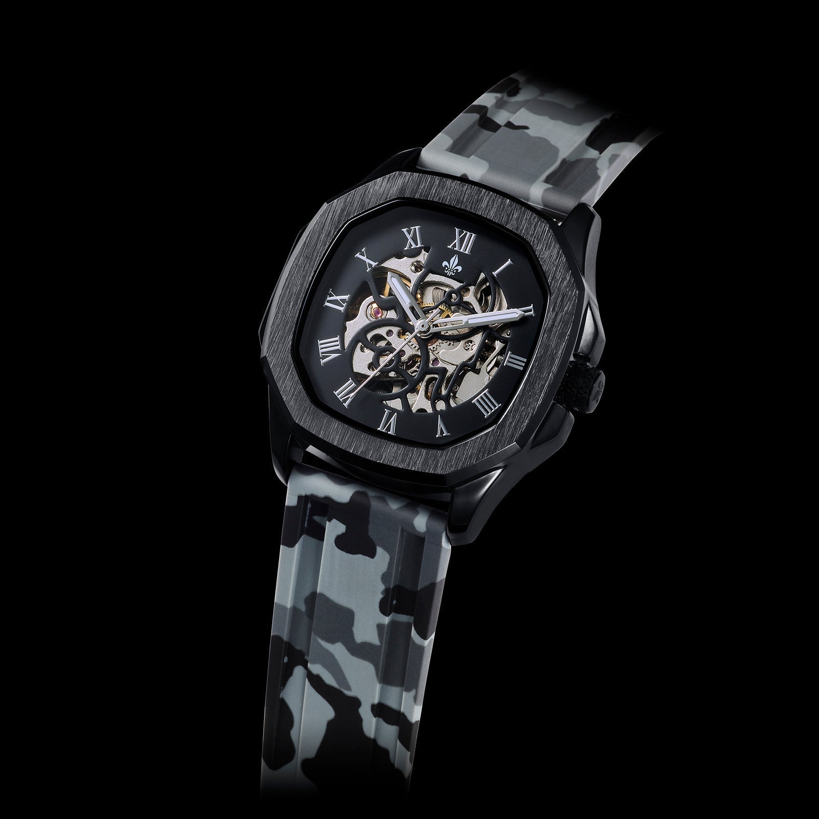 Grey Camo Strap With Silver Buckle