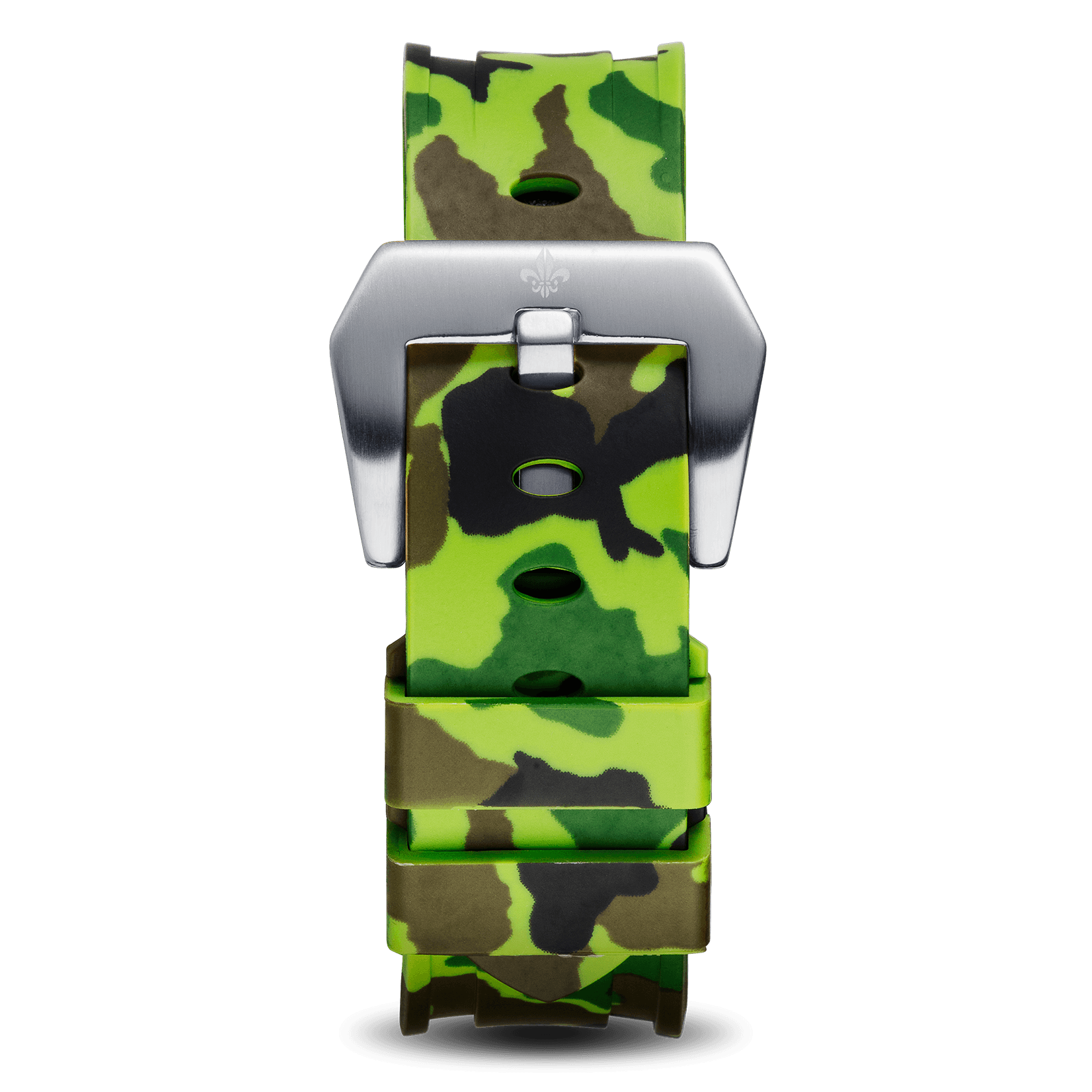 Green Camo Strap With Silver Buckle