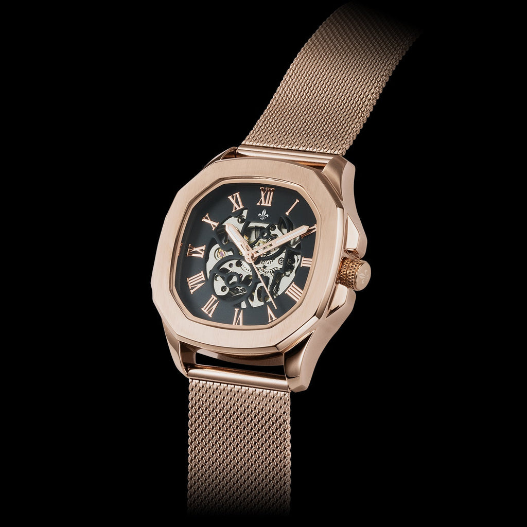 The Avalon Rose Gold + Rose Gold Mesh Strap