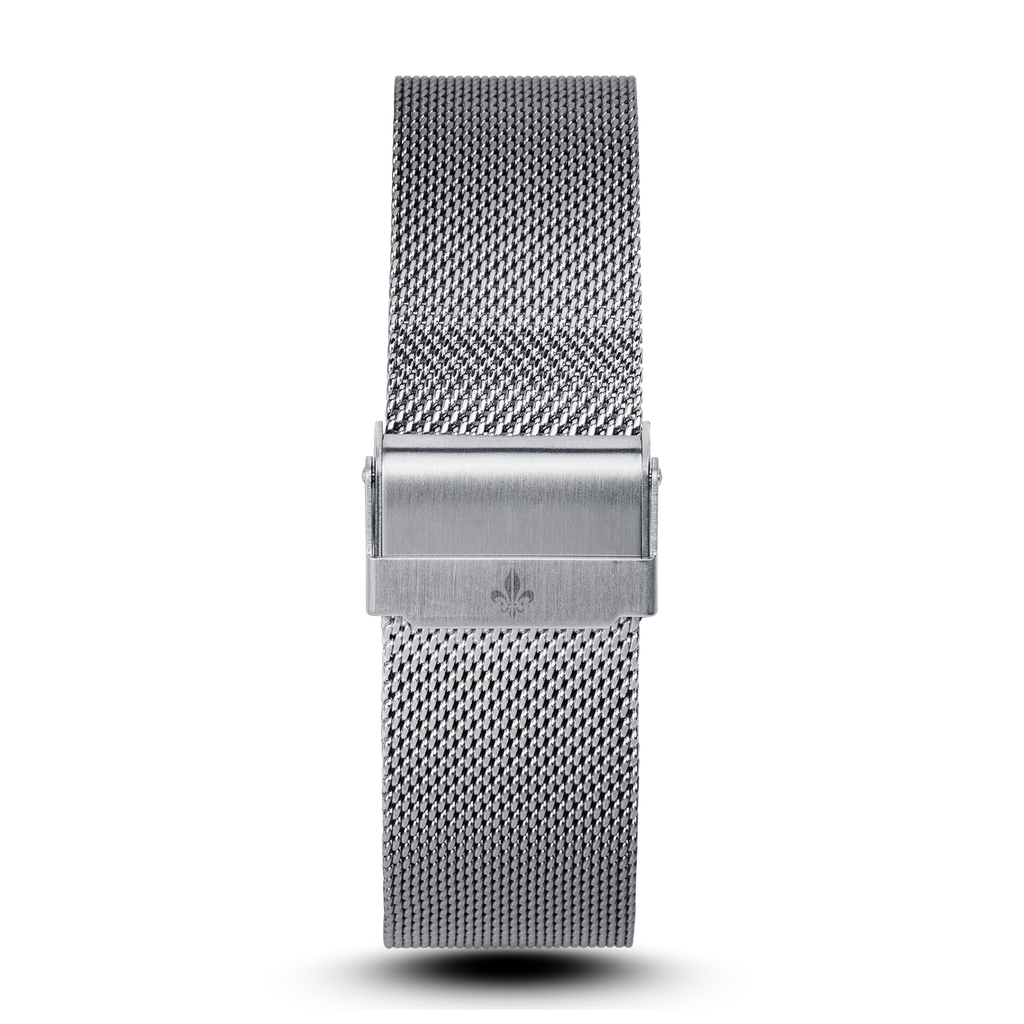 The Avalon Silver + Silver Mesh Strap