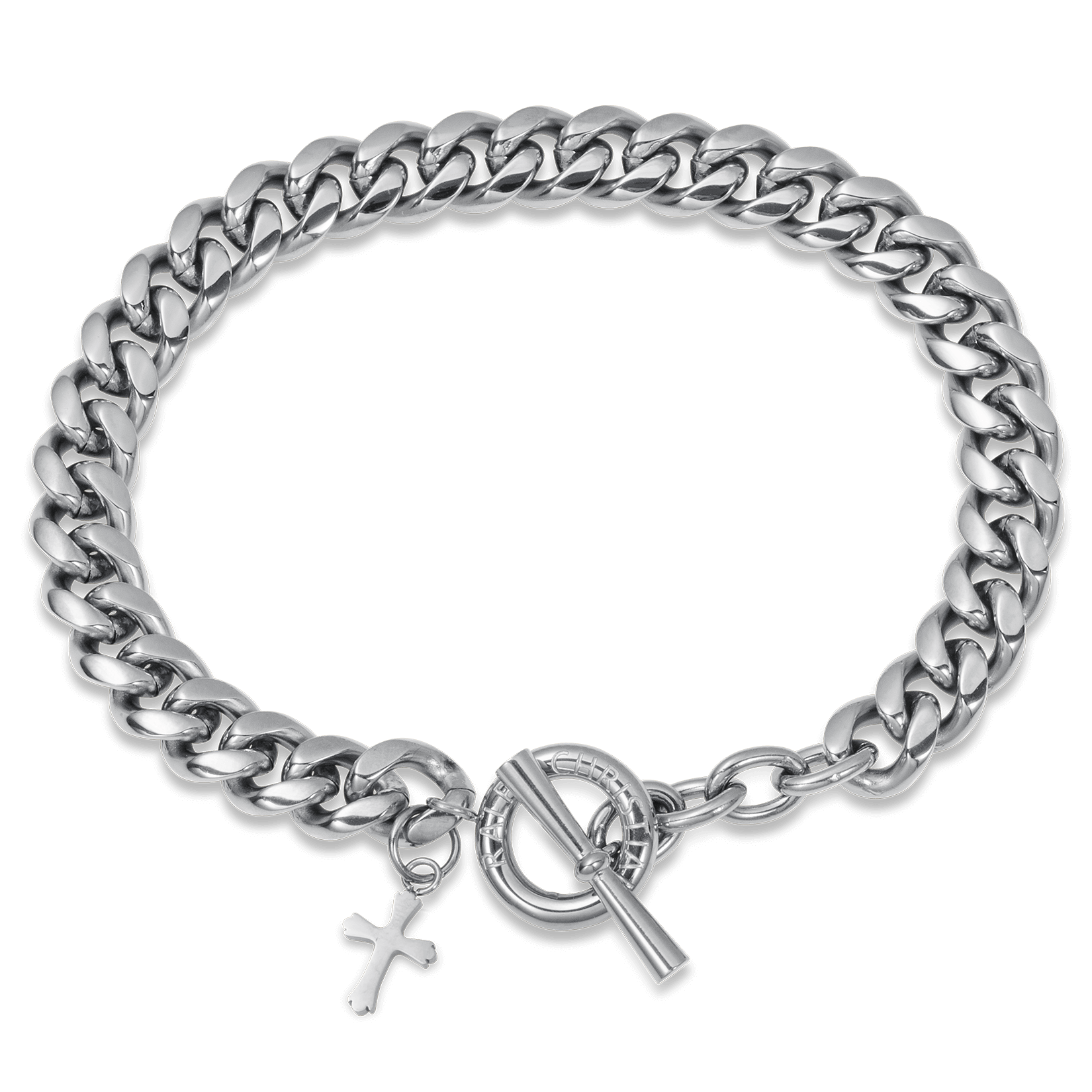 The Cross Pendant Bracelet - Silver