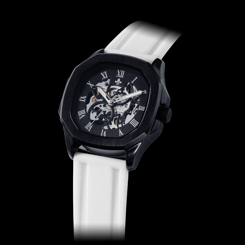 White Silicone Strap With Rose Gold Buckle