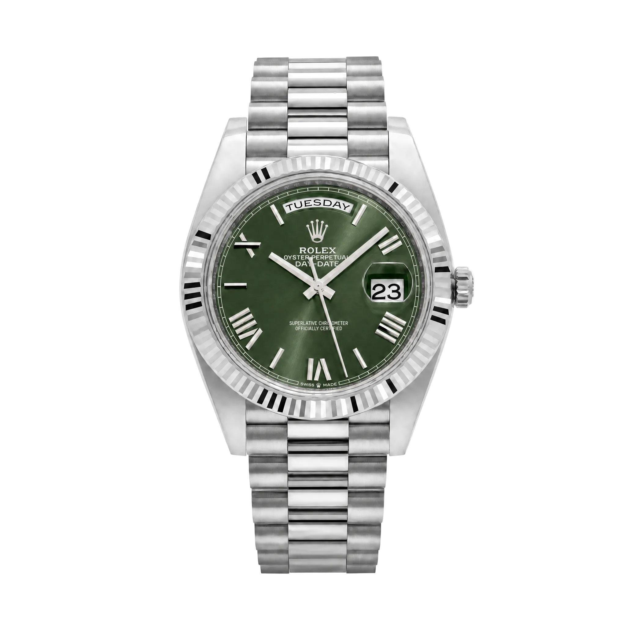 Lorinco Day Date - Baby Blue Silver